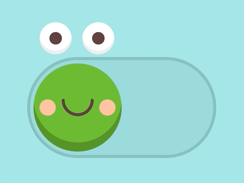 Mood switch character frog funny illustrator switch ui
