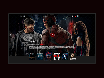 Movie Website UI Design homepage design landing page design ui web design