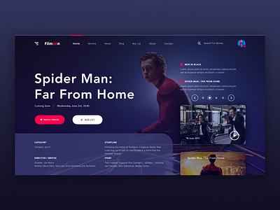 Filmoon Movie Website Design