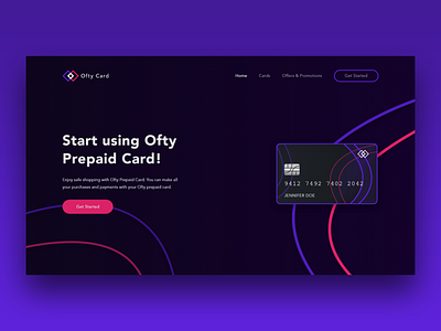 Ofty Prepaid Card card design credit card design homepage design landing page design ui ui design uidesign user experience user interface user interface design ux uxdesign web design