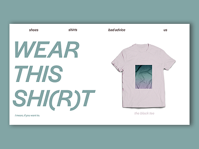 Street Apparel Product Page retail web design