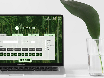 Travel Booking Site for Digital Nomads brand identity design ecommerce product design travel ui ux