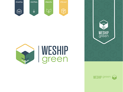 Weshipgreen arrow brand branding design ecology green identity leaf logo logodesign logomark mails package palette portfolio process shipment weshipgreen