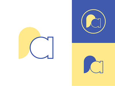 AA logo / monogram a app blue brand branding concept design flat icon logo logodesign minimal monogram palette payment portfolio process typography ui yellow