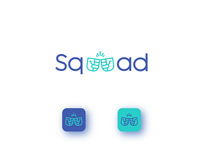 Squuad app blue branding concept design fist flat green icon ios logo logodesign monogram palette portfolio process squad student typography ui