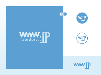 Wordpress redesign app blue branding concept flat light logo logodesign logomark logotype mark monogram p palette process redesign typography w web wordpress