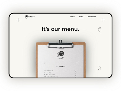UI Japanese restaurant elegant landingpage light page ui web design webdesign website