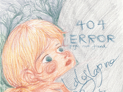 My lover is 404 error page not found 404 crayons dessin draw drawing error find illustration lover pastels 手绘 插图 绘画