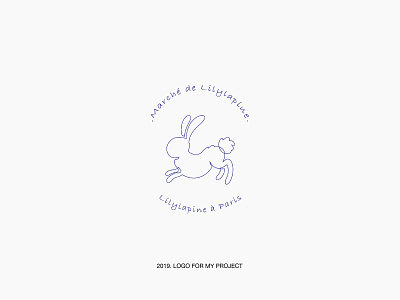 Logo design - Marché de Lilylapine 2019 best logo branding design identidade visual identity branding identity design illustration lapine ligne claire line art logo logo design logotype marché market paris rabbit rabbit logo