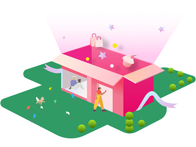 Magic box app box branding color design dessin draw illustration magic ui 插图