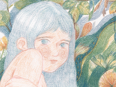 Be a little girl ❤️ color dessin flower frog illustration 手绘 插图 插画