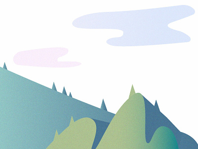 Mountain app color design dessin draw green illustration montain ui 插图