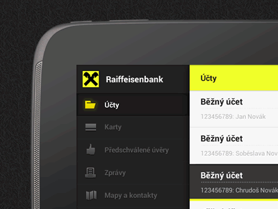 Raiffeisenbank android tablet