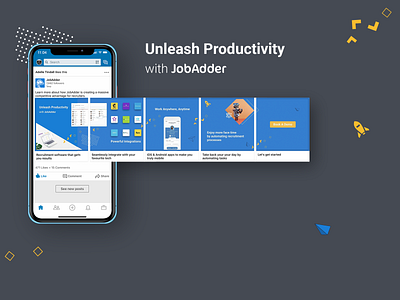 Download Jobadder Marketing Design Linkedin Carousel Ads By Adelle Tindall On Dribbble