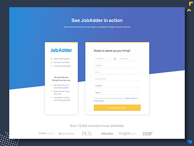 JobAdder | Request a Demo adobe branding content design illustration landing page logo marketing design mockup recruitment