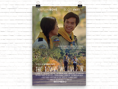 The Towns We Lived In | Movie Poster adobe branding branding design cinema content design illustration mockup movie poster poster screenprint typography