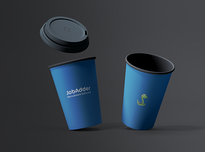 JobAdder Coffee Cups | Branding adobe branding content design identity logo marketing design mockup recruiter recruitment