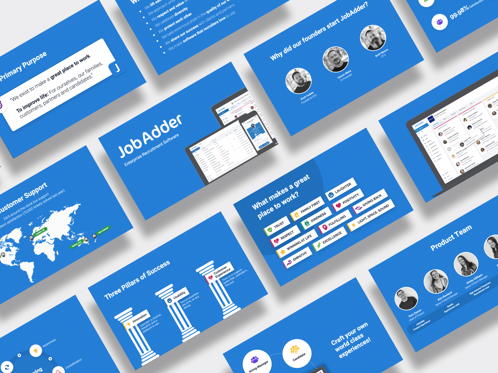 Slide deck design for JobAdder by Adelle Tindall on Dribbble