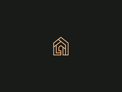 GuestHouse mark black brand gold guesthouse identity logo mark