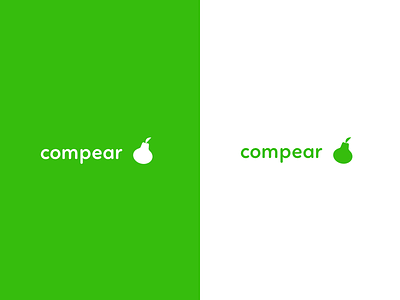 Logo Explorations compair compear fruit green logo pear