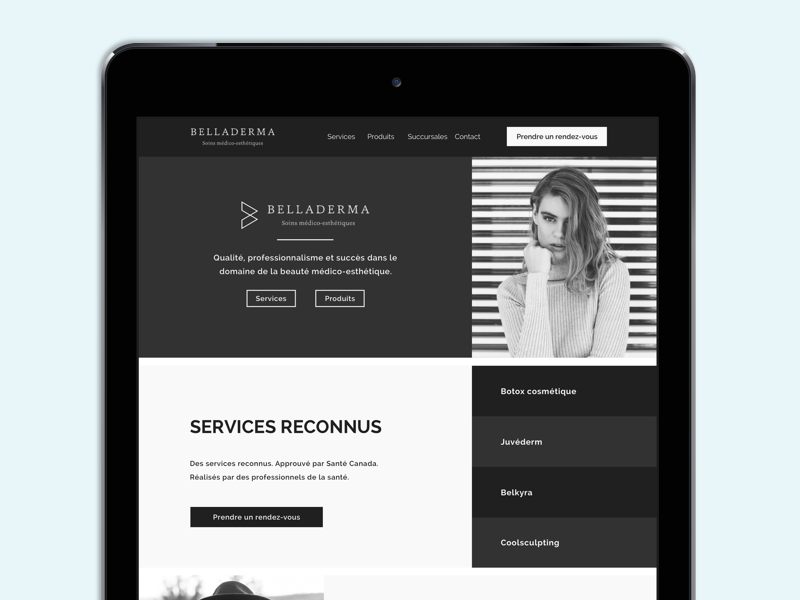 Landing page for cosmetics brand sketch website ipad cosmetics landing page