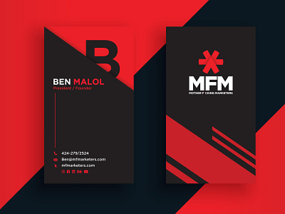 Business Card - MFM brand branding busines card logo papeleria stationary typography