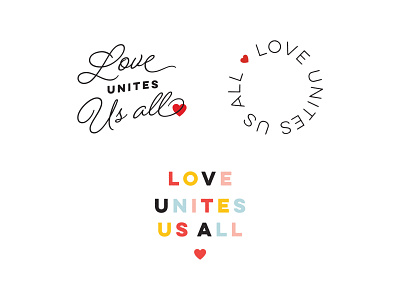 Love Unites Us All hope love typography united
