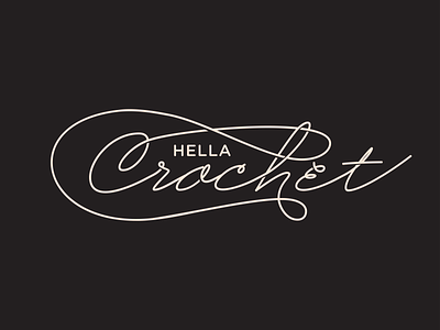 Hella Crochet branding typography wordmark