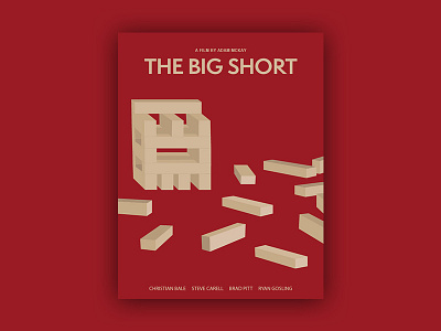 The Big Short Minimalist Movie Poster graphic design movie poster the big short