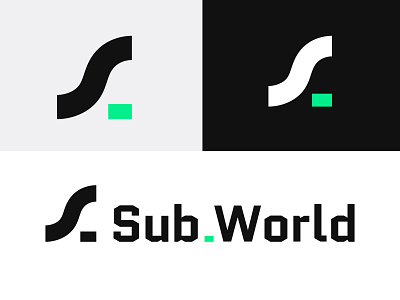Sub.World Logo blockchain branding illustration logo
