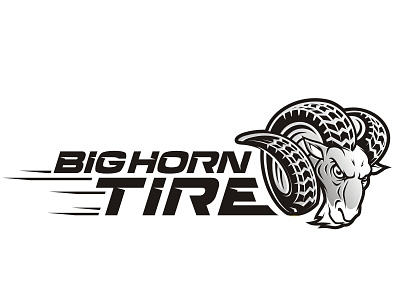 Big Horn Tire Illustrative Logo automotive brand logo