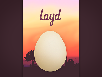 Layd app backyard chickens illustration iphone photoshop sunset