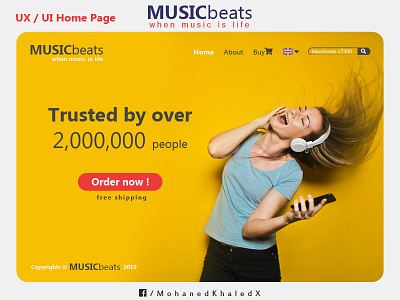 MUSICbeats - UX / UI Home Page