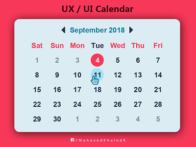 UX / UI Calendar