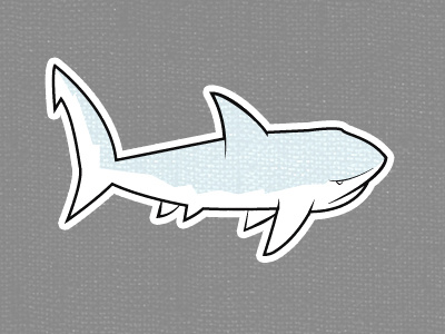 Shark abrstraction blue flat grey icon illustration nautical sea shark vector white