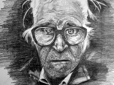 What? drawing hand rendered illustration old fashioned pencil portrait
