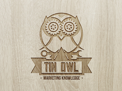 Tin Owl 2 identity illustration logo texture
