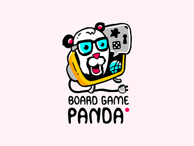 Board Game Panda Logo board comic design game logo panda tv