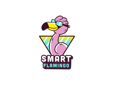 Smart Flamingo logo branging flamingo logo logodesign smart smarthome