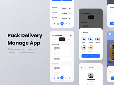 Pack Delivery Manage App @design app design simple ui uiux