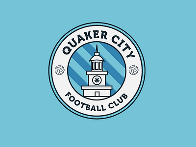 Qaker city FC football logo soccer logo sport logo