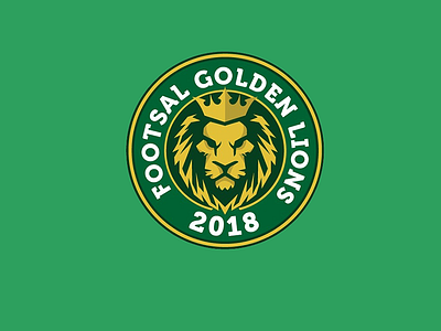 Golden Lions football logo soccer logo sport logo