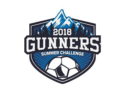 Gunners summer challenge football logo football shield soccer logo soccer shield sport logo