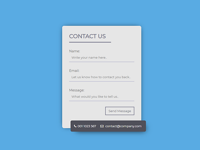 #DailyUI028 Contact Form