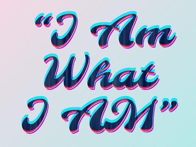 I Am What I AM - SVG Filtered Text