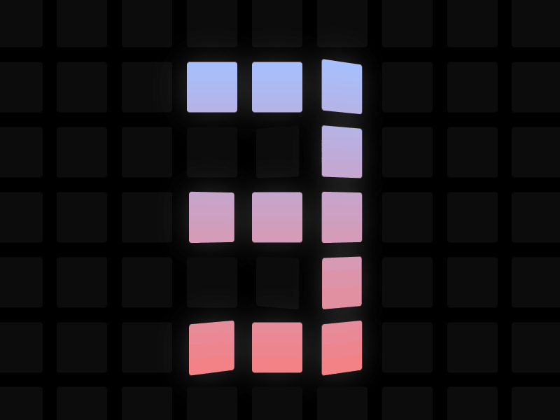 Three-2-One Gradient CSS Flip CountDown 🕐 animation black blue countdown counter css css animation css grid dark flip gradient gradients grid layout html pastels pink rotation time transform