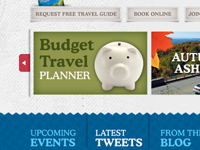 Tourism Website callout carousel shadows tag texture tourism travel web design website