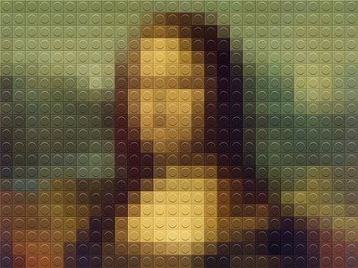 Mona Lisa Lego using dotted app by Gonzalo Cervantes on Dribbble