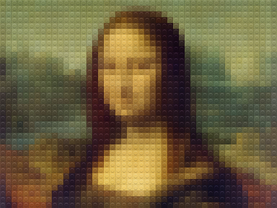 Mona Lisa Lego using dotted app by Gonzalo Cervantes on Dribbble