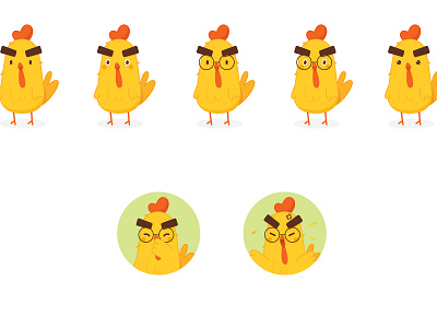 Chicken character design chicken